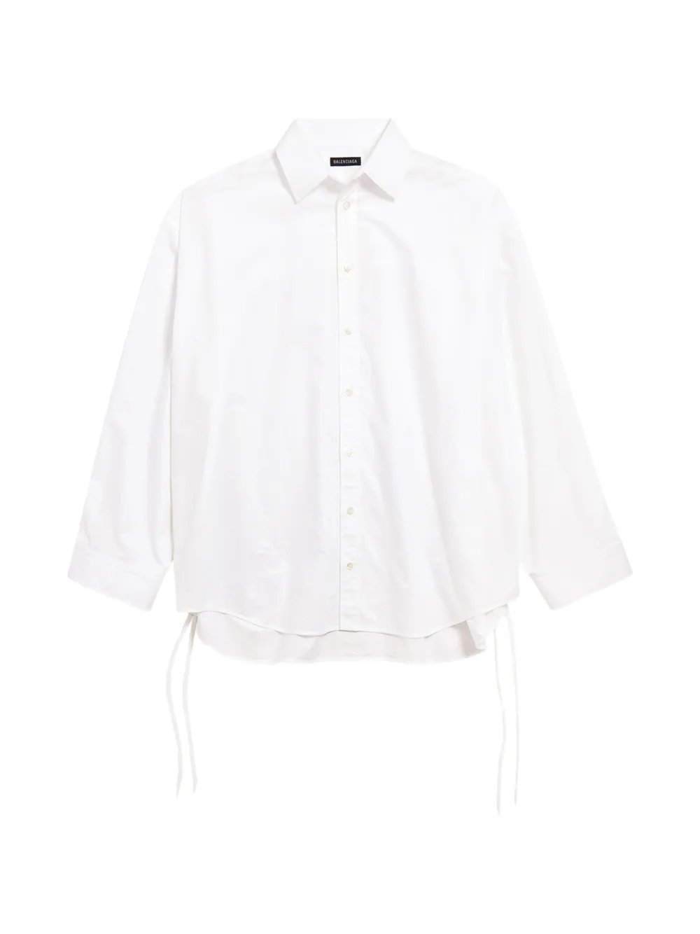 Balenciaga drawstring-detail shirt - Bianco