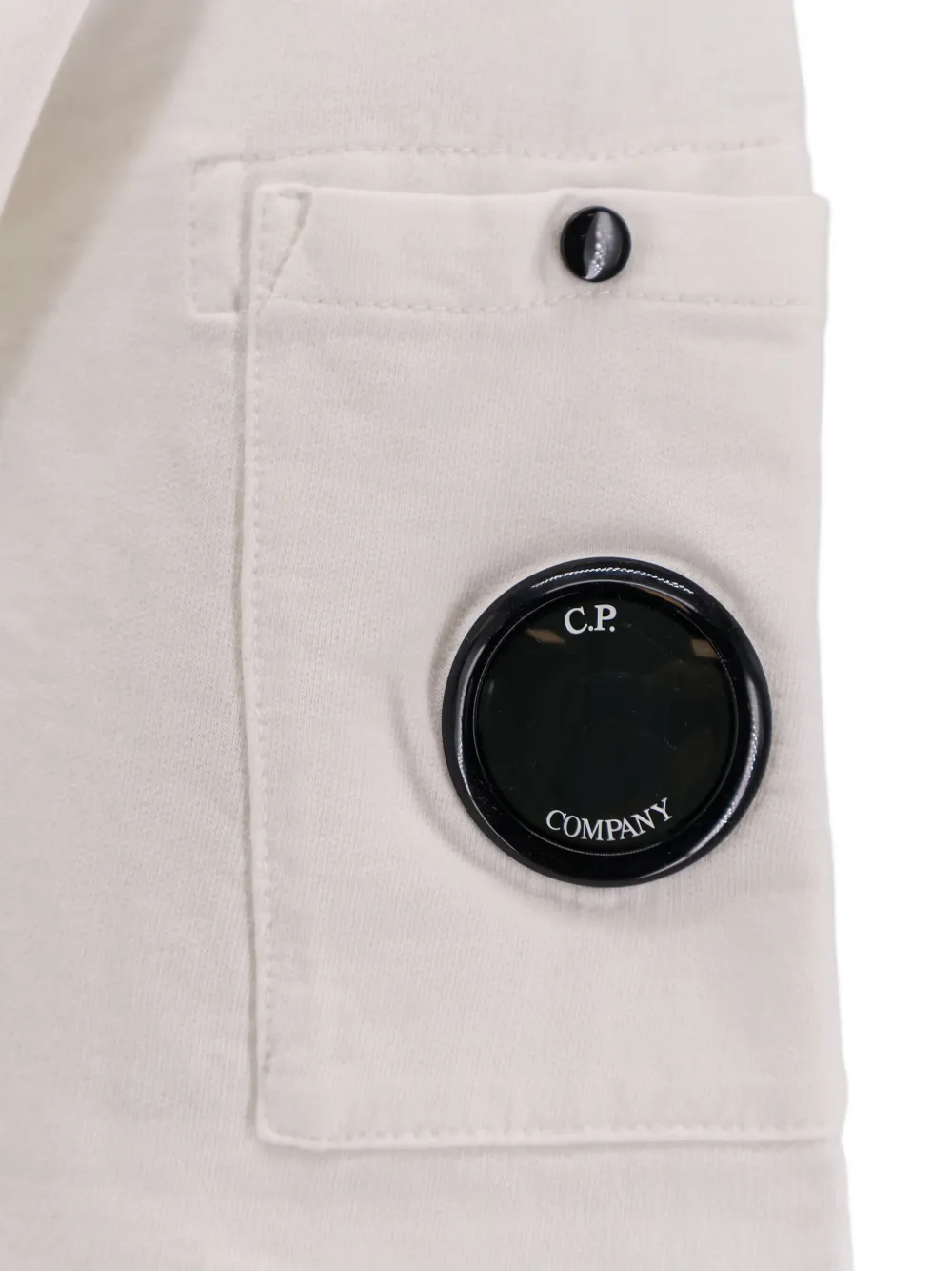 C.P. Company Light fleece T-shirt met korte mouwen Wit