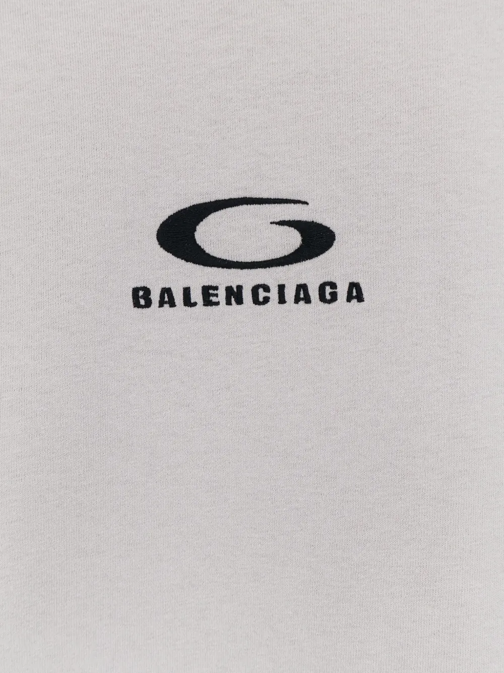 Balenciaga T-shirt met geborduurd logo en gelaagde mouwen Grijs