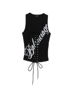 BALENCIAGA バレンシアガ　タンクトップ 黒 Balenciaga（バレンシアガ）ウィメンズ ノースリーブ＆タンクトップ