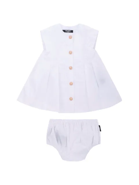 Balmain Kids button short-sleeve dress