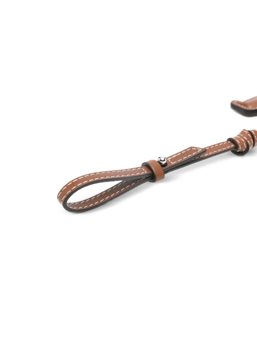 Max Mara Leren tassenbedel Bruin