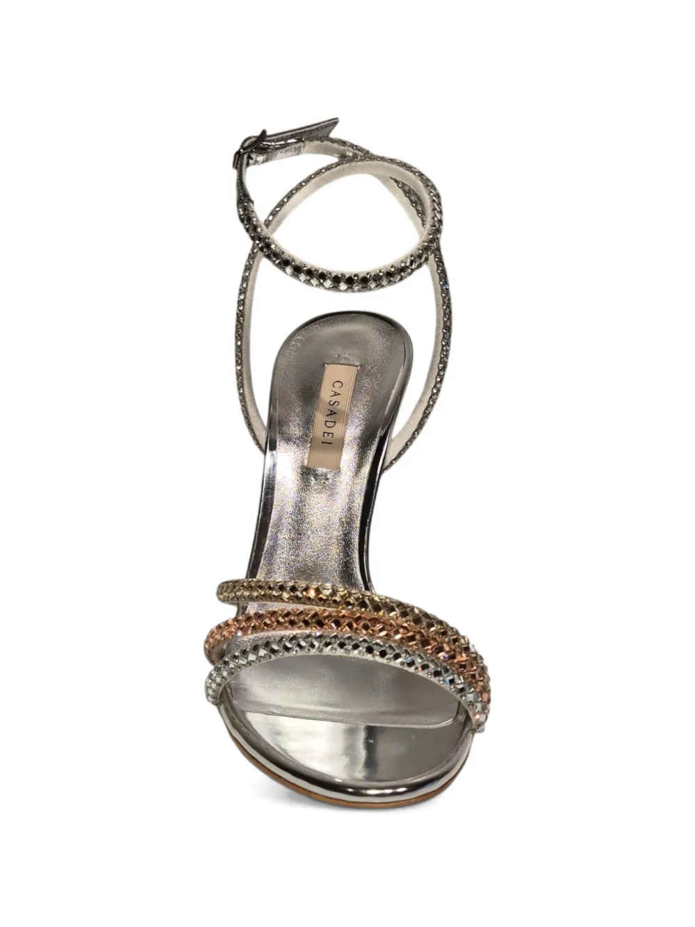 Casadei Sandalen met verfraaide hak Zilver