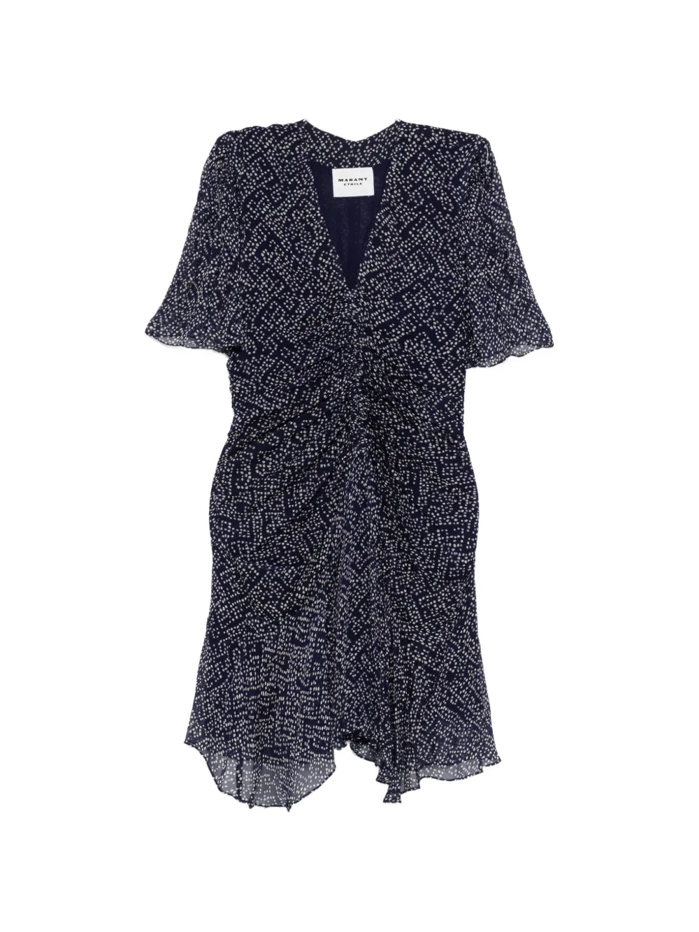 Etoile Vivienne printed V-neck mini dress - Blu