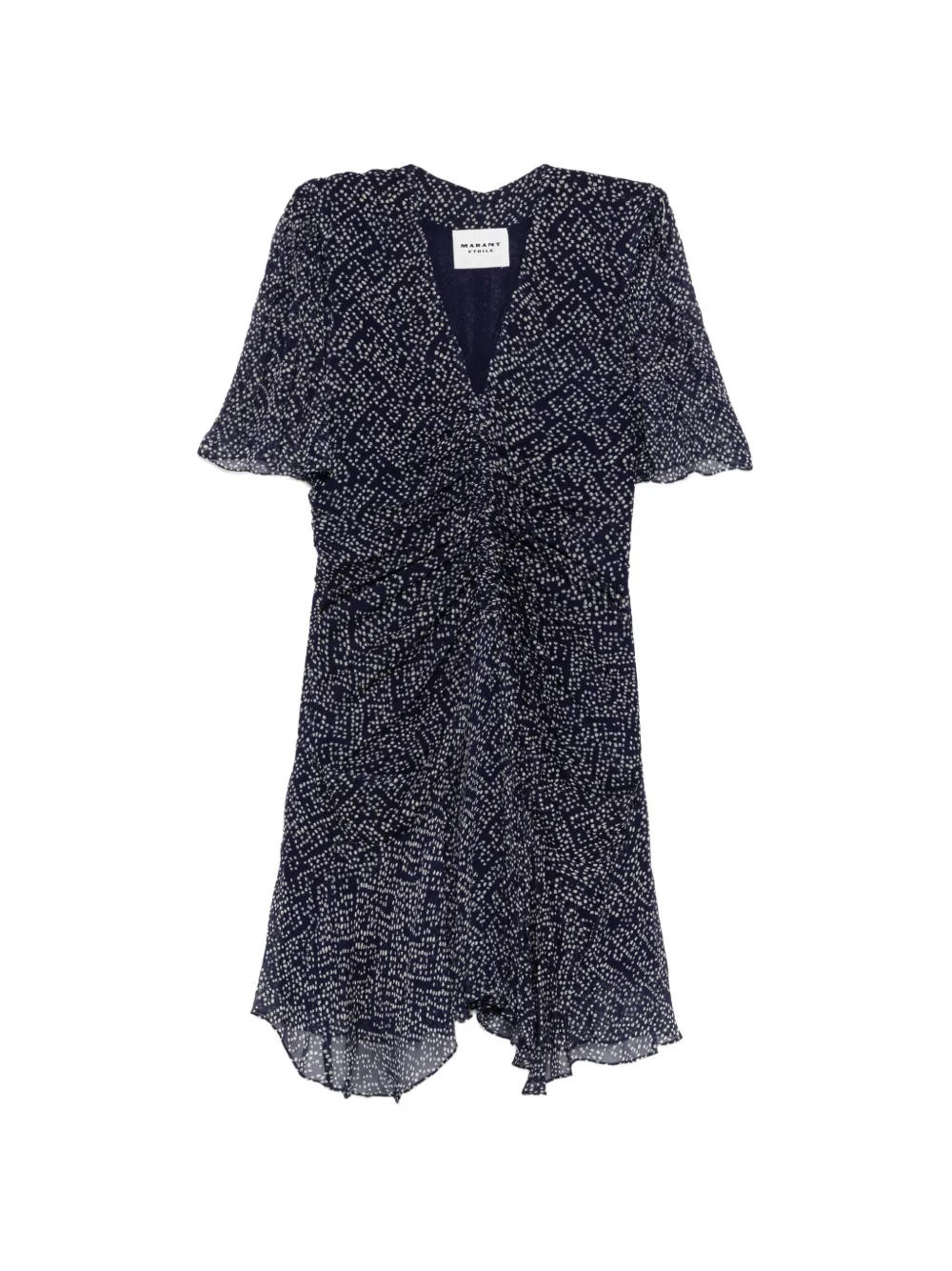 Etoile Vivienne printed V-neck mini dress - Blu