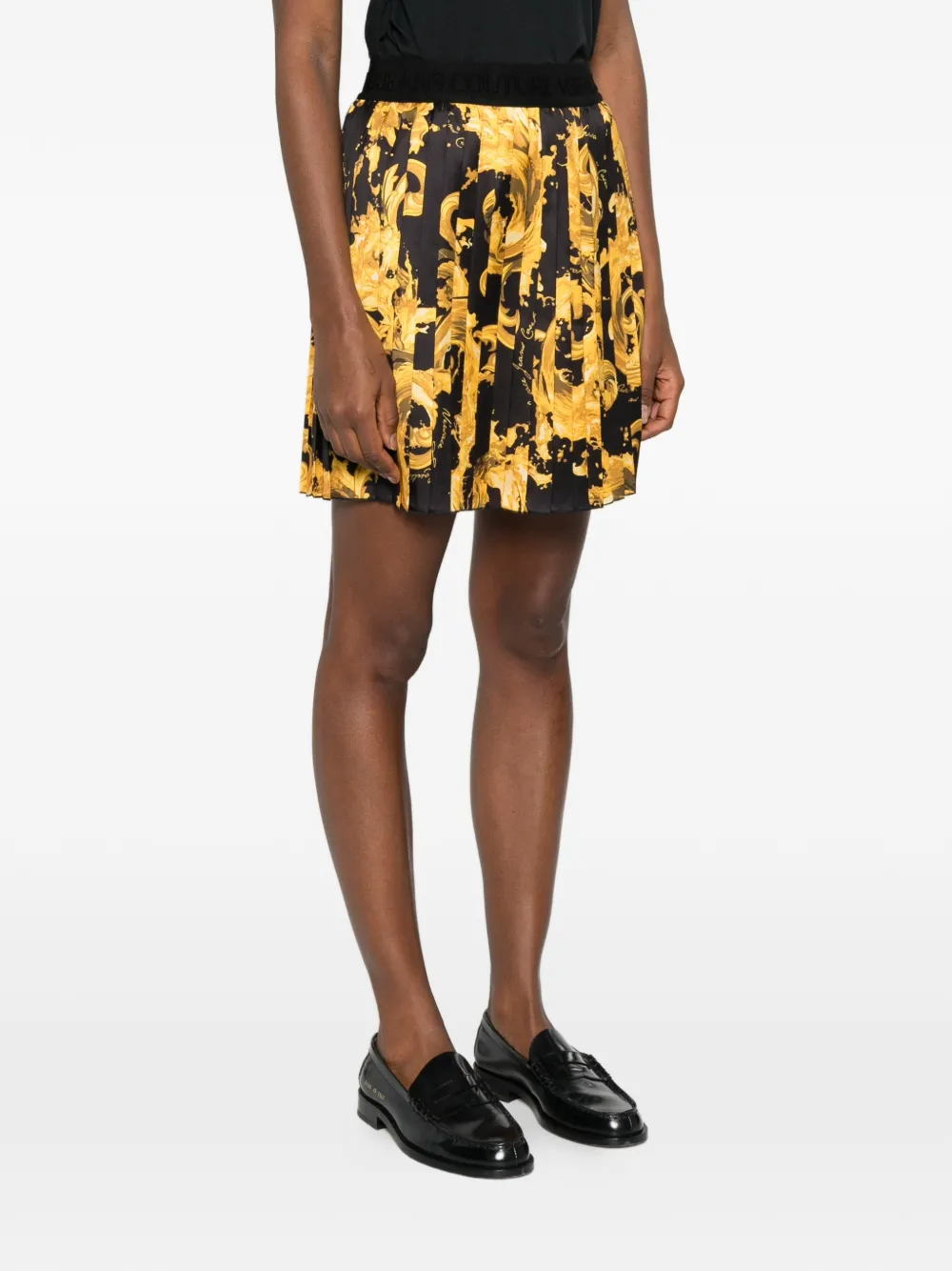 Pleated Pattern Short Skirt