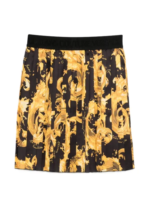 Versace Jeans Couture pleated pattern short skirt