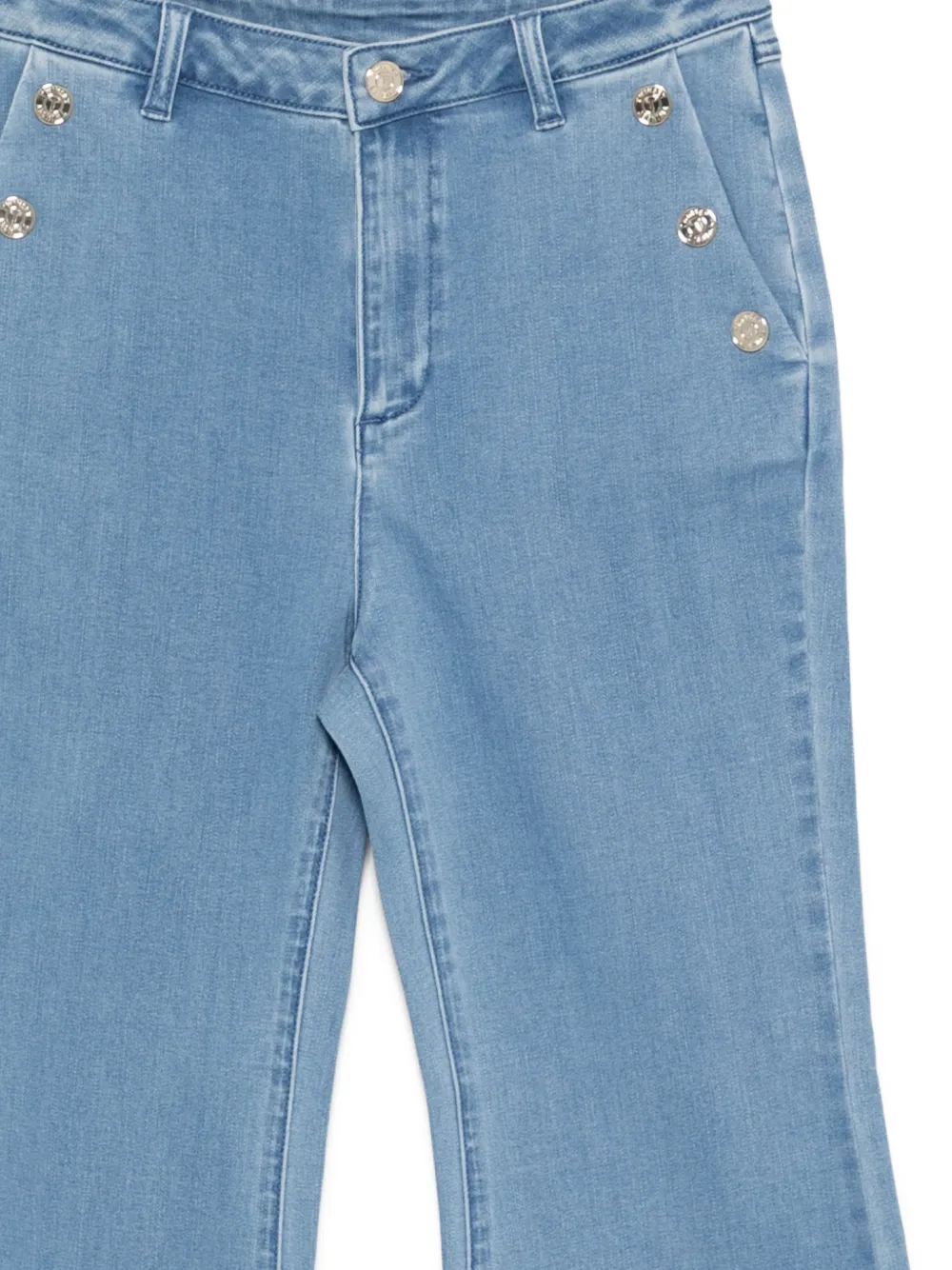TWINSET Kids Jeans verfraaid met knopen Blauw