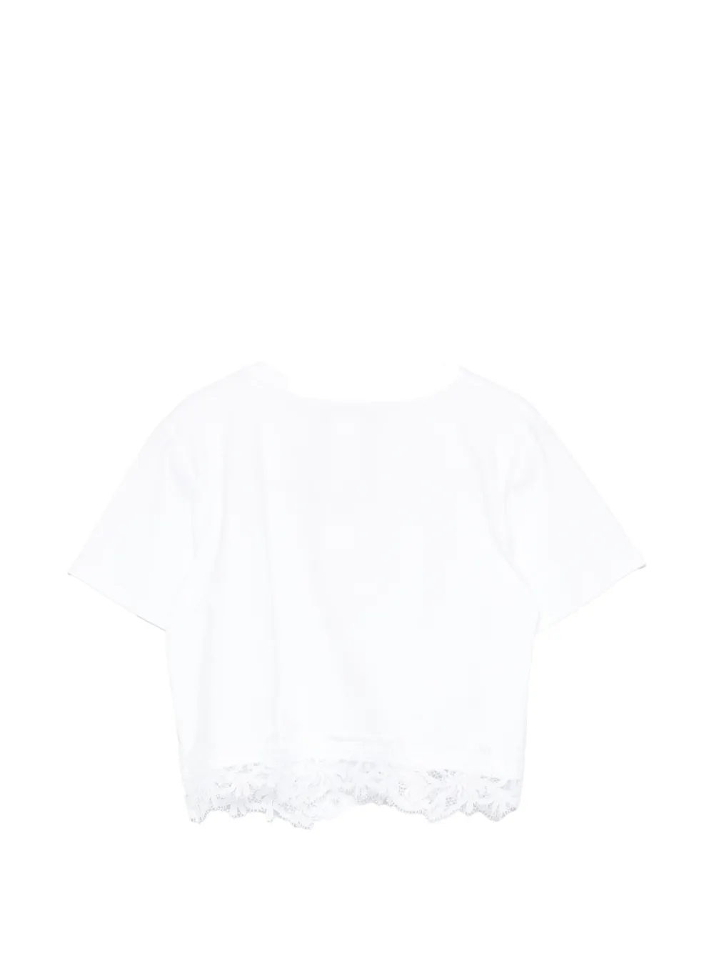 TWINSET Kids T-shirt met kant Wit