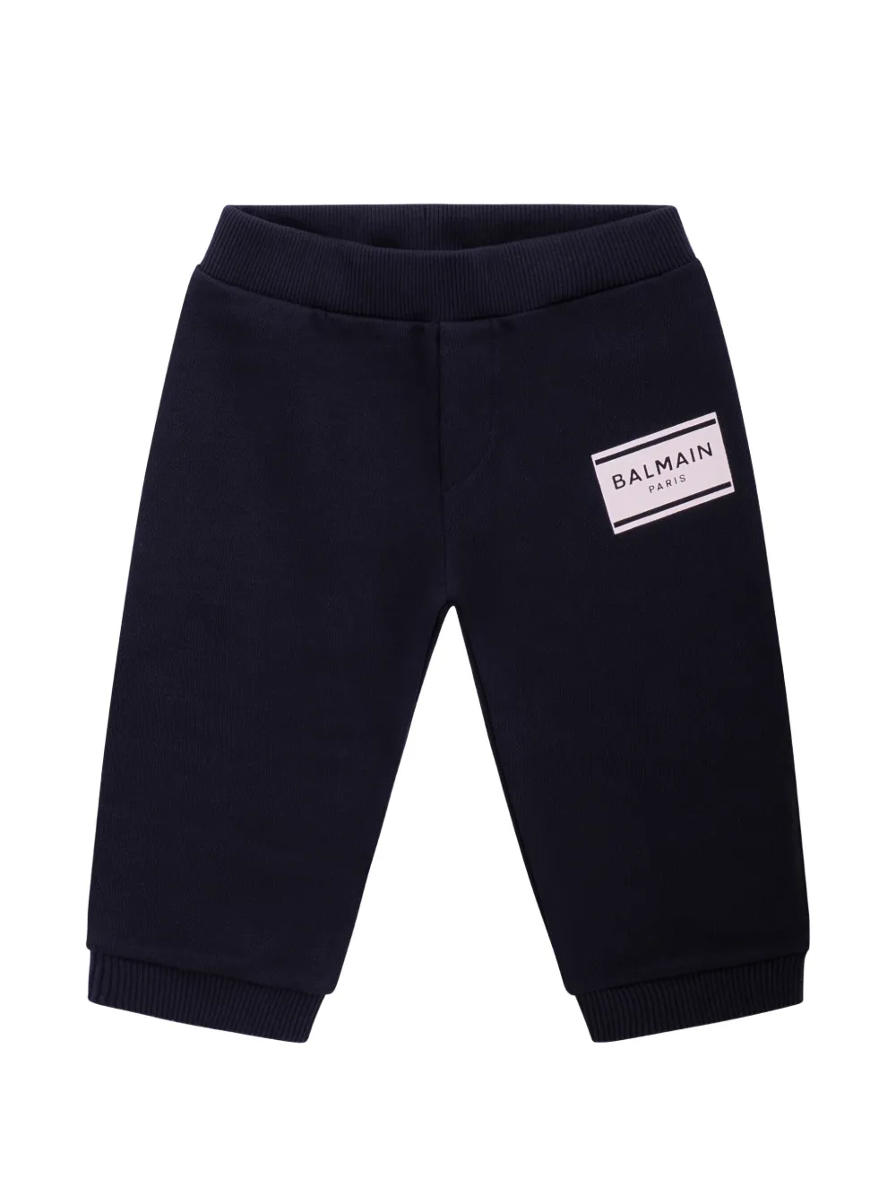 Balmain Kids logo-patch tracksuit bottoms - Blu