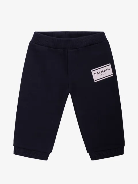 Balmain Kids logo-patch tracksuit bottoms