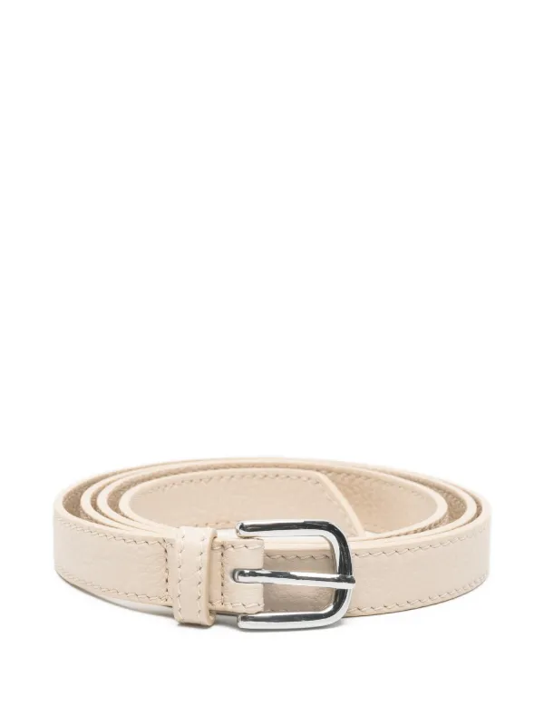 Eleventy Metal-buckle Leather Belt in Neutrals