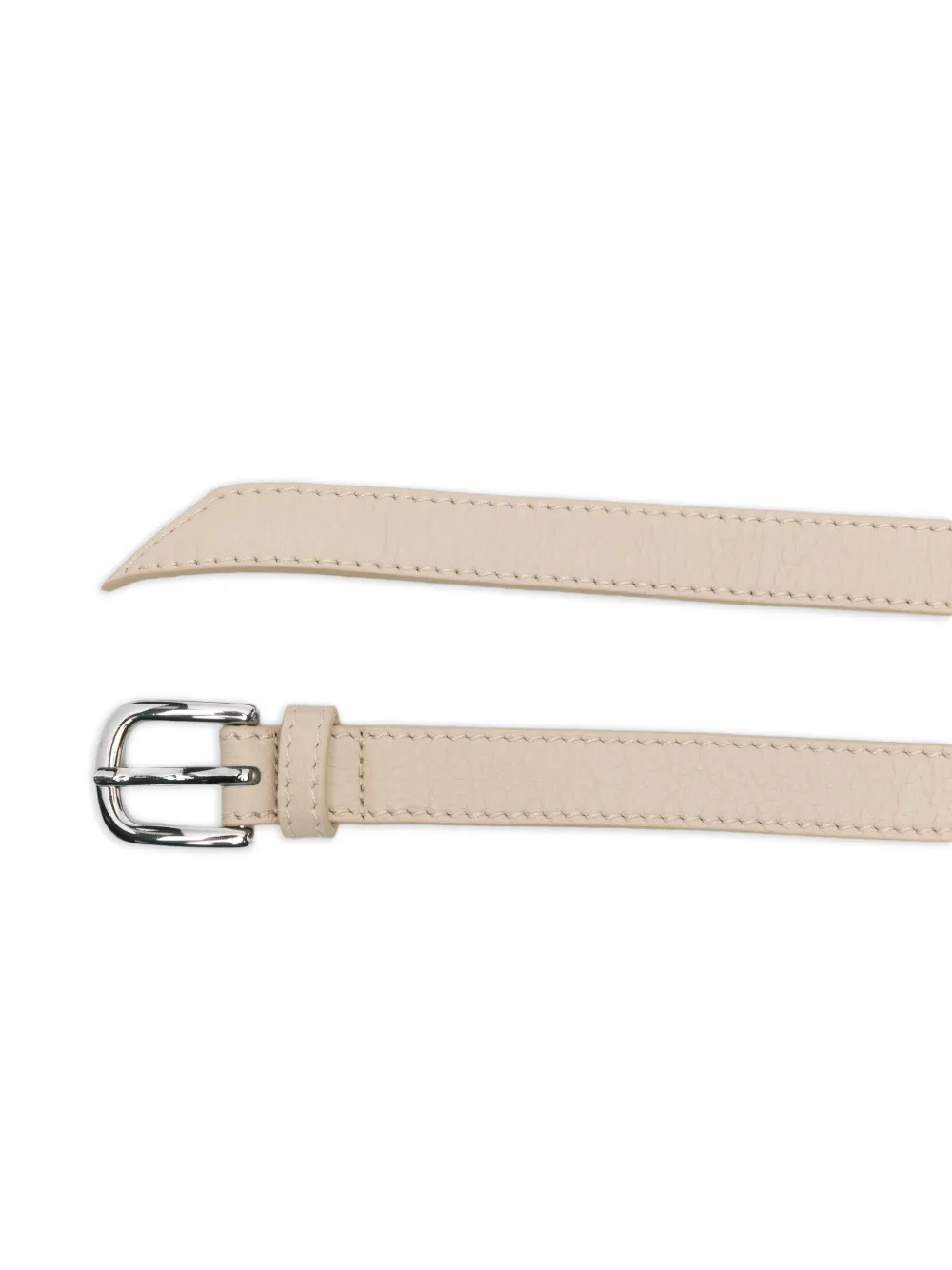 Metal-Buckle Leather Belt