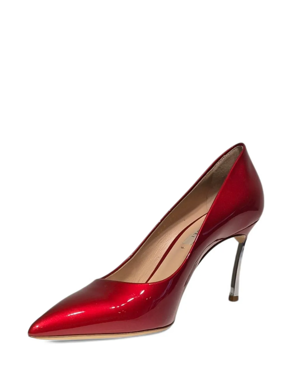 Casadei Stiletto pumps met puntige neus Rood