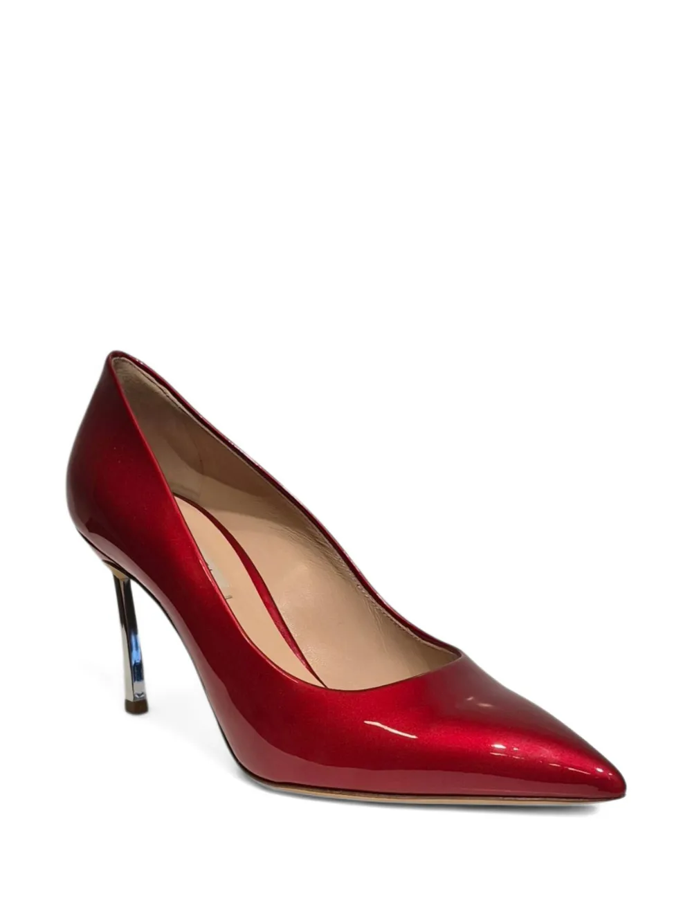 Casadei Stiletto pumps met puntige neus Rood
