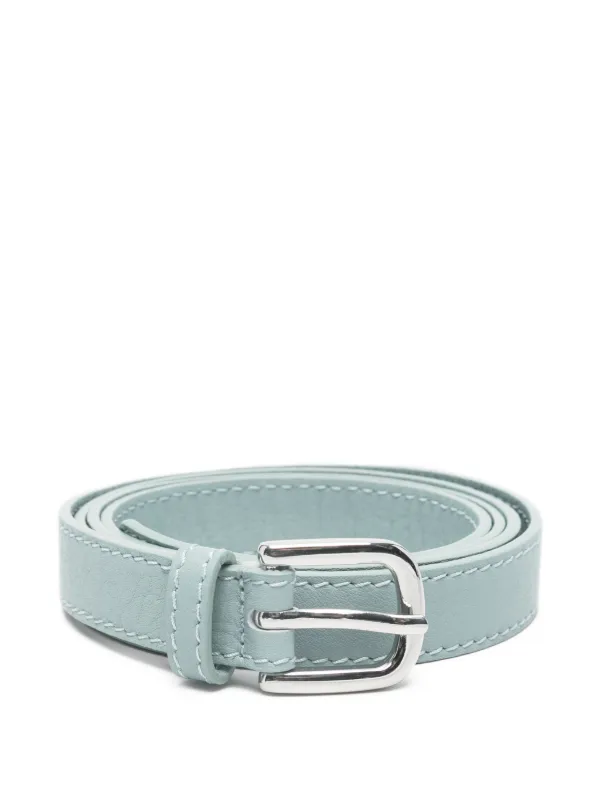 Eleventy Leather Metal-buckle Belt in Blue