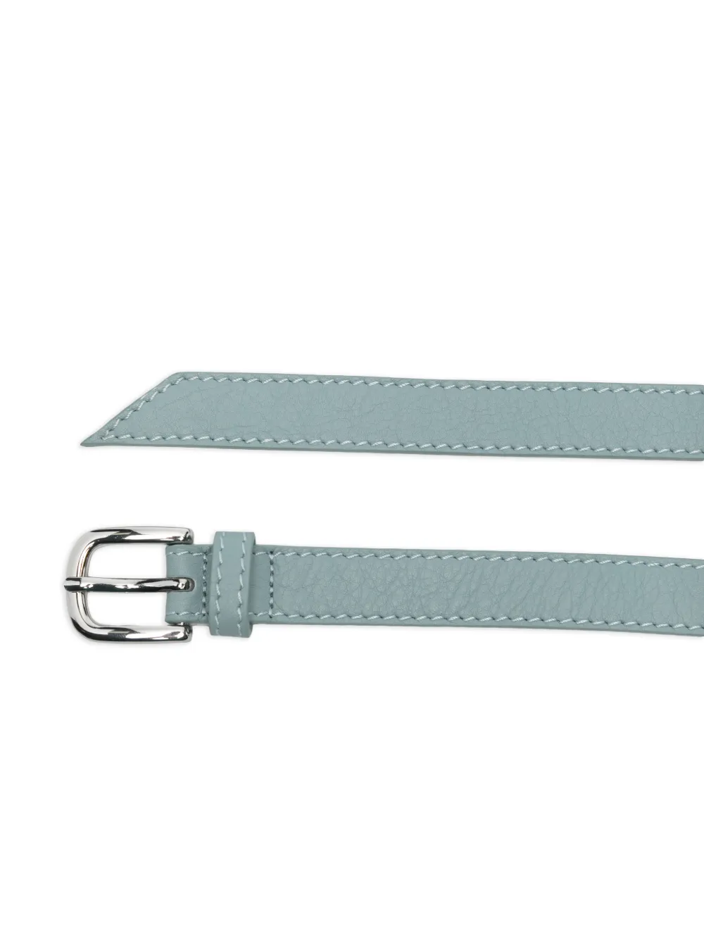Eleventy Leren riem met metalen gesp Blauw