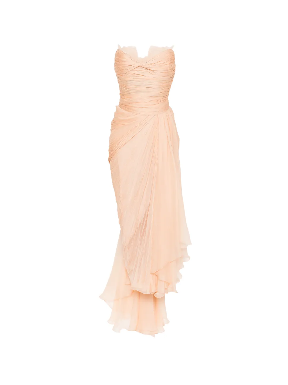 Maria Lucia Hohan Jolie strapless ruffled midi dress - Nude