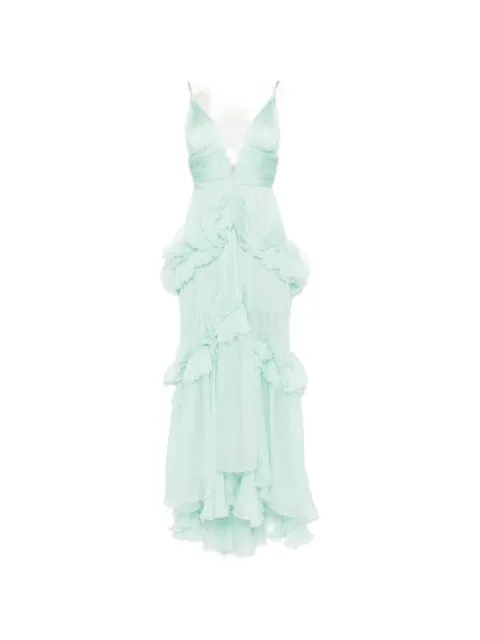 Maria Lucia Hohan vestido largo con volantes