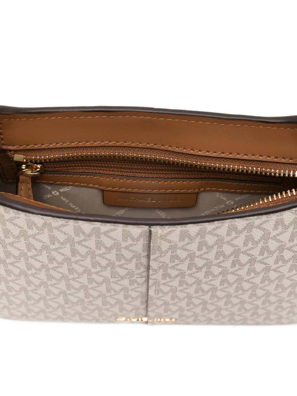 Michael Kors Alice schoudertas met logobedel Beige