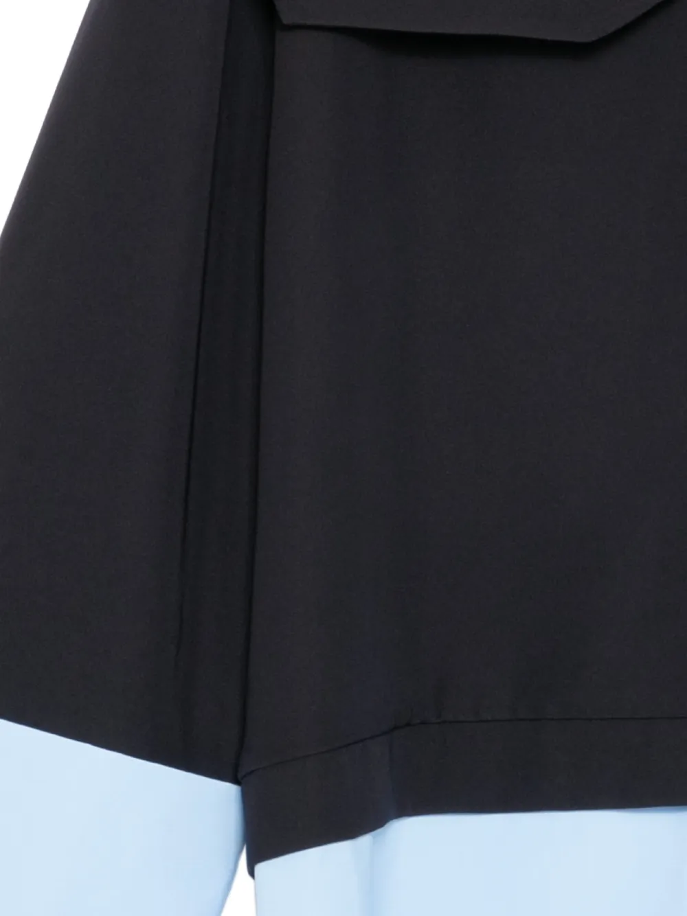 Enföld Blouse met dubbele manchetten Zwart