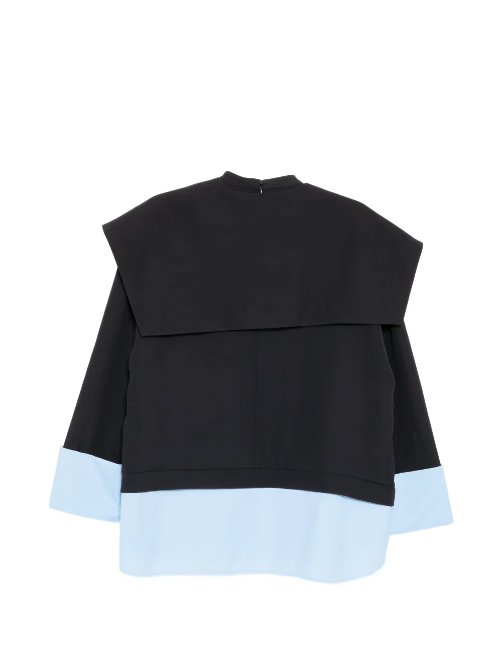 Enföld Blouse met dubbele manchetten Zwart