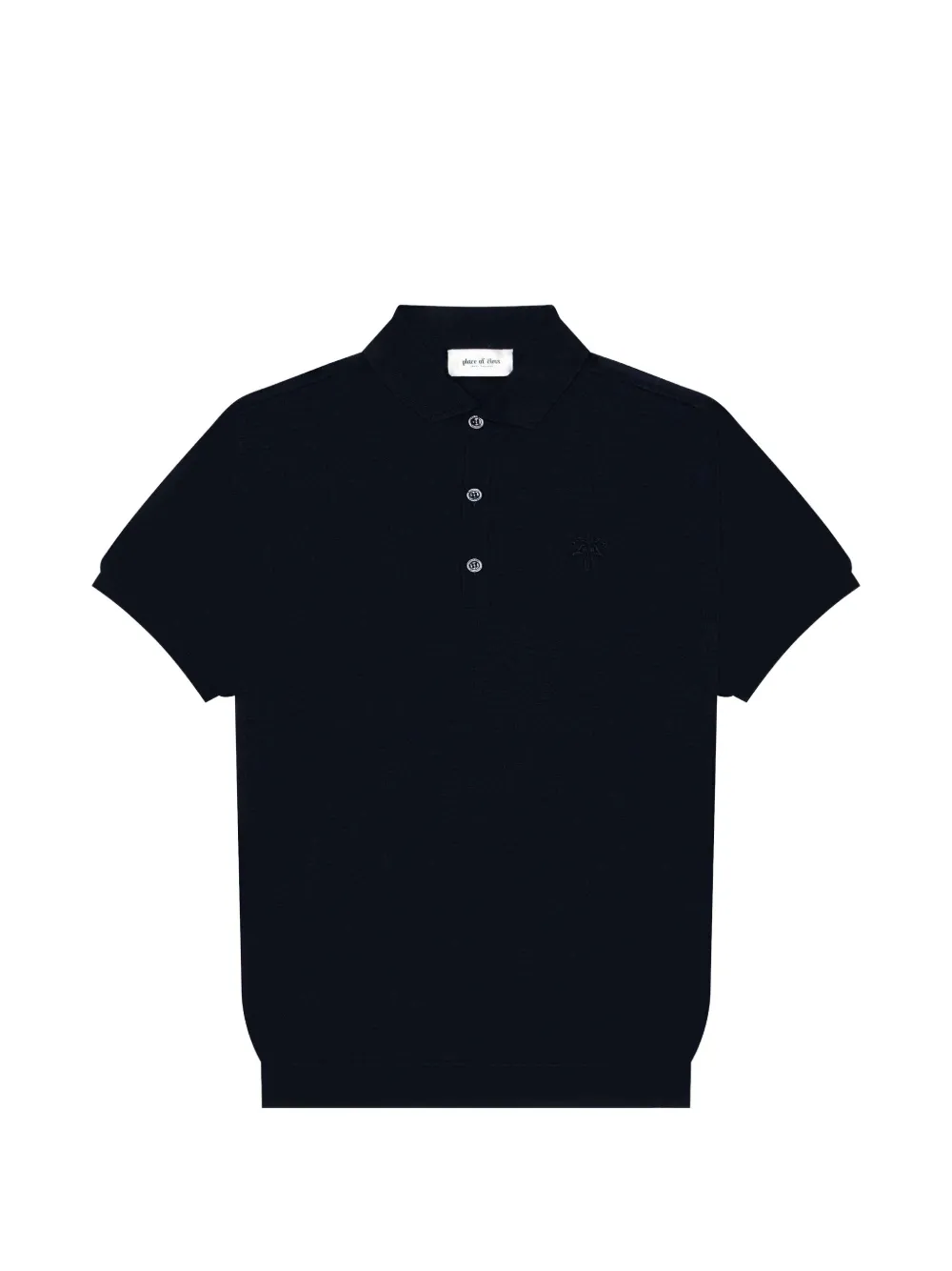 PLACE OF ËLMS Polo con ricamo - Blu