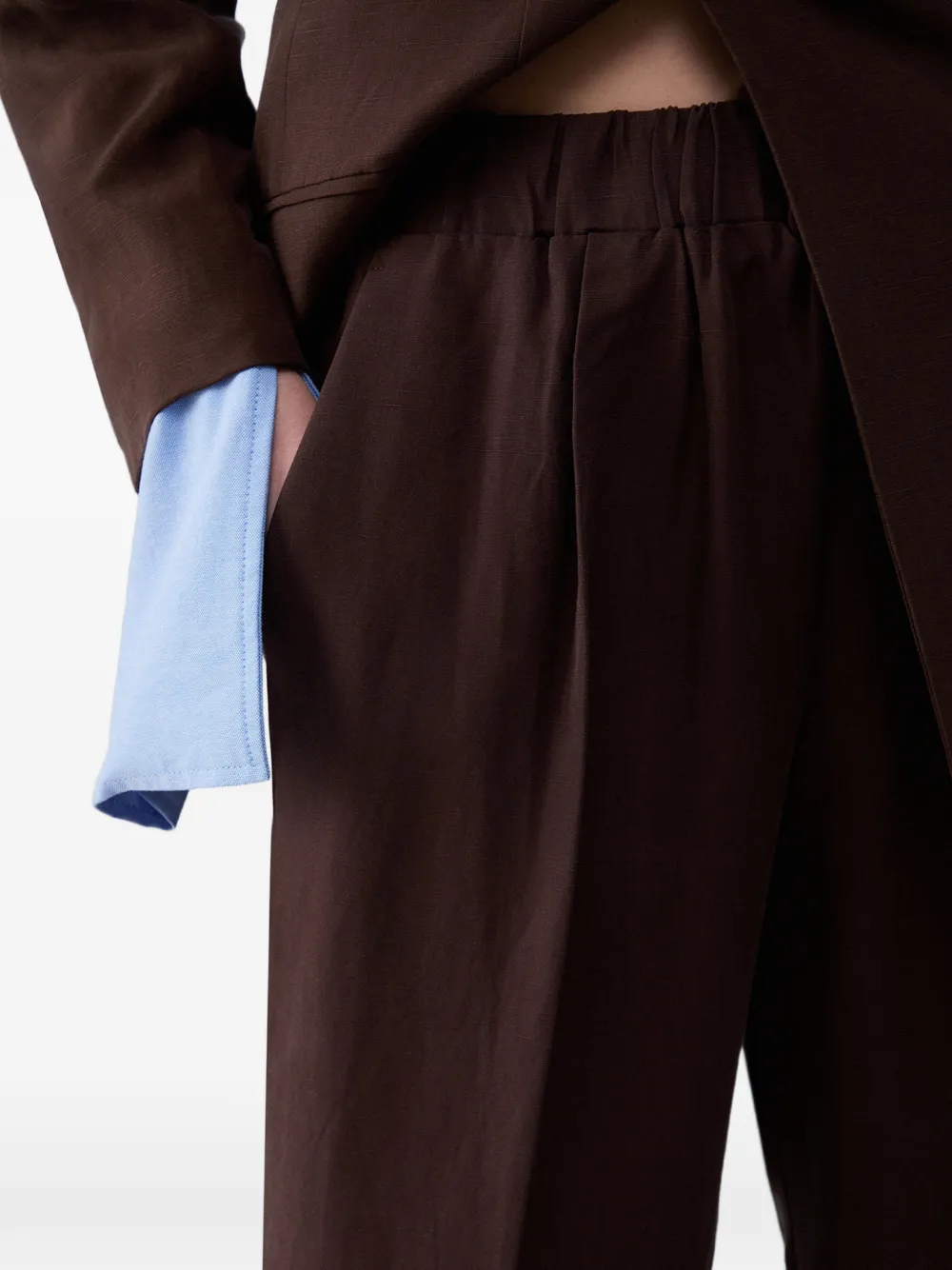 LIU JO Broek van linnenblend Bruin