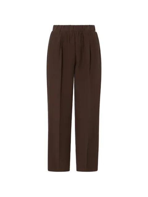 LIU JO elasticated-waistband pressed-crease trousers
