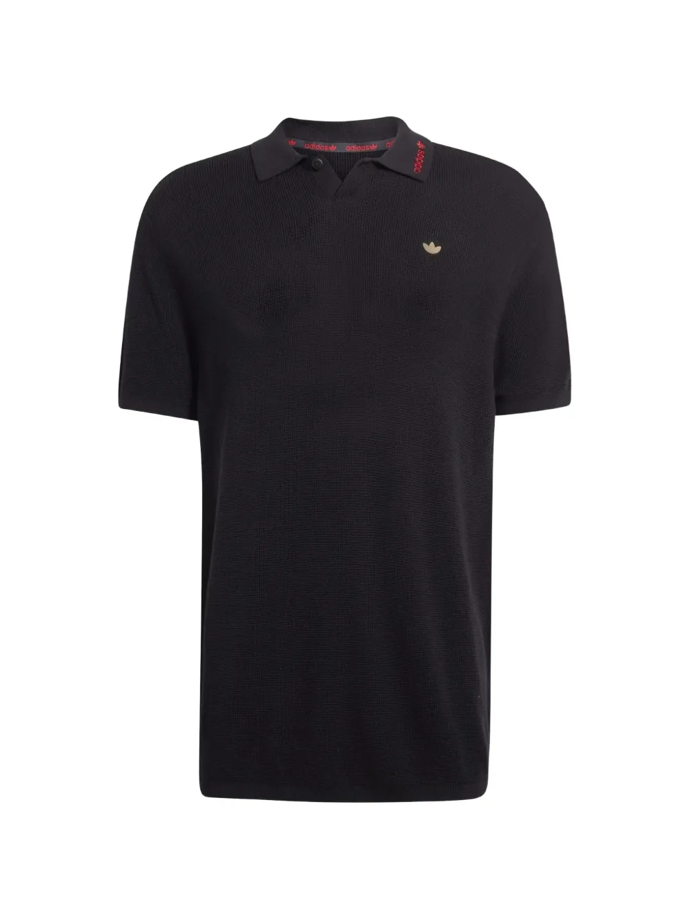 adidas embroidered-logo polo shirt - Schwarz