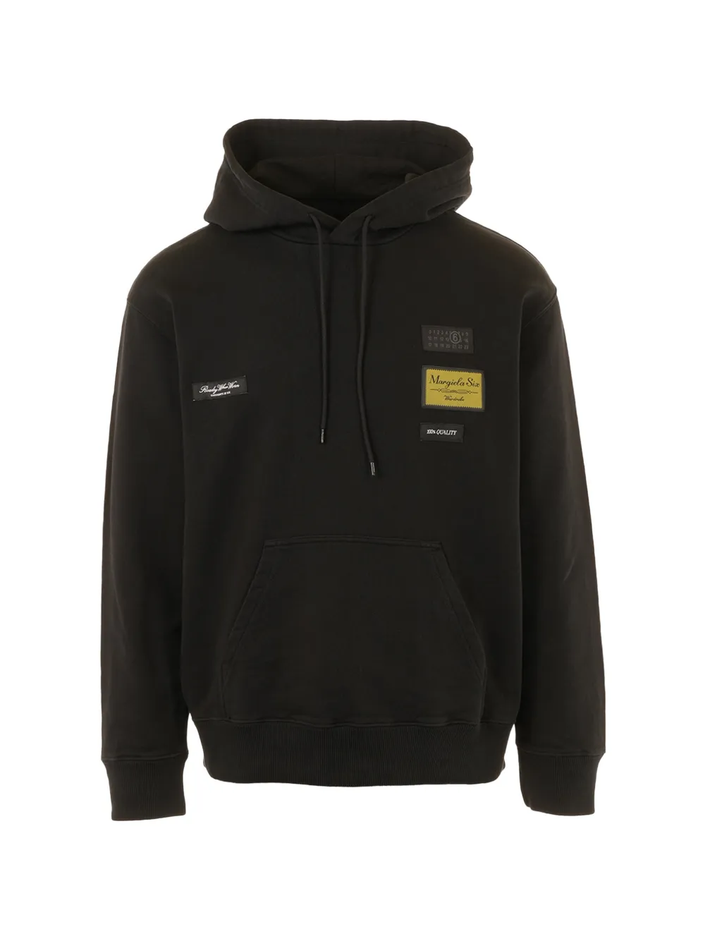 MM6 Maison Margiela patch hoodie - Schwarz