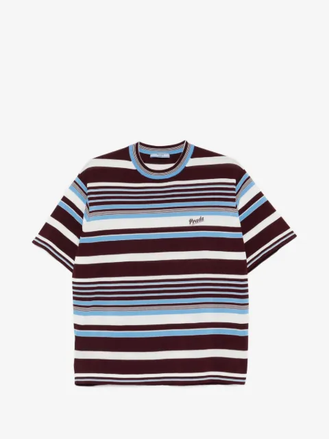 Prada striped cotton crew-neck sweater