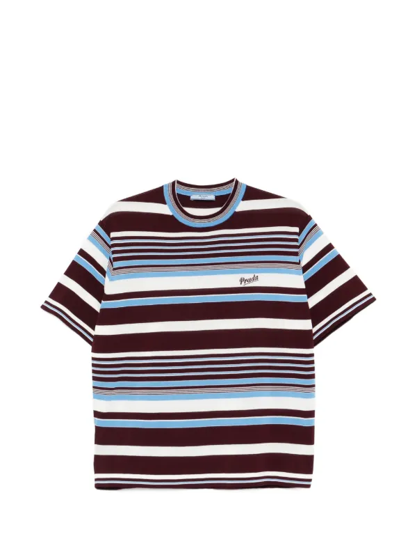 Prada ストライプ Tシャツ | ブラウン | FARFETCH JP