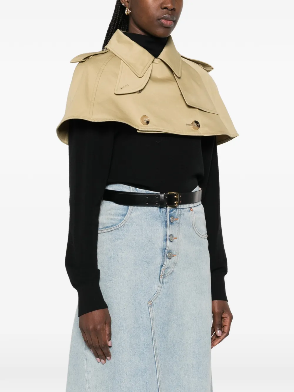 Burberry Jack met knopen en kraag Beige