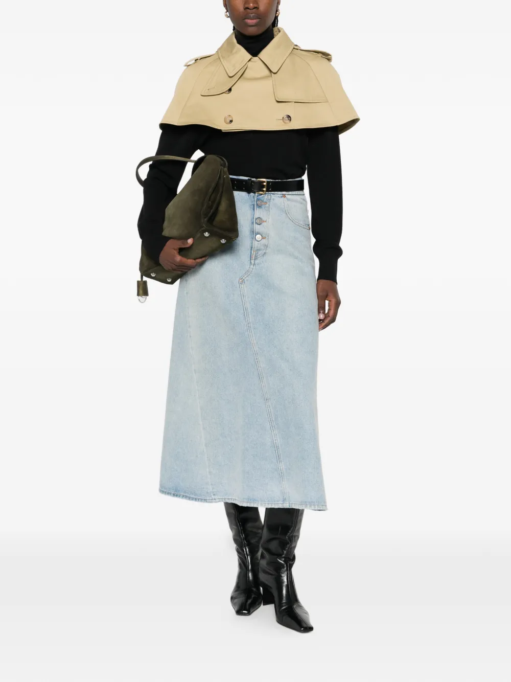 Burberry Jack met knopen en kraag Beige