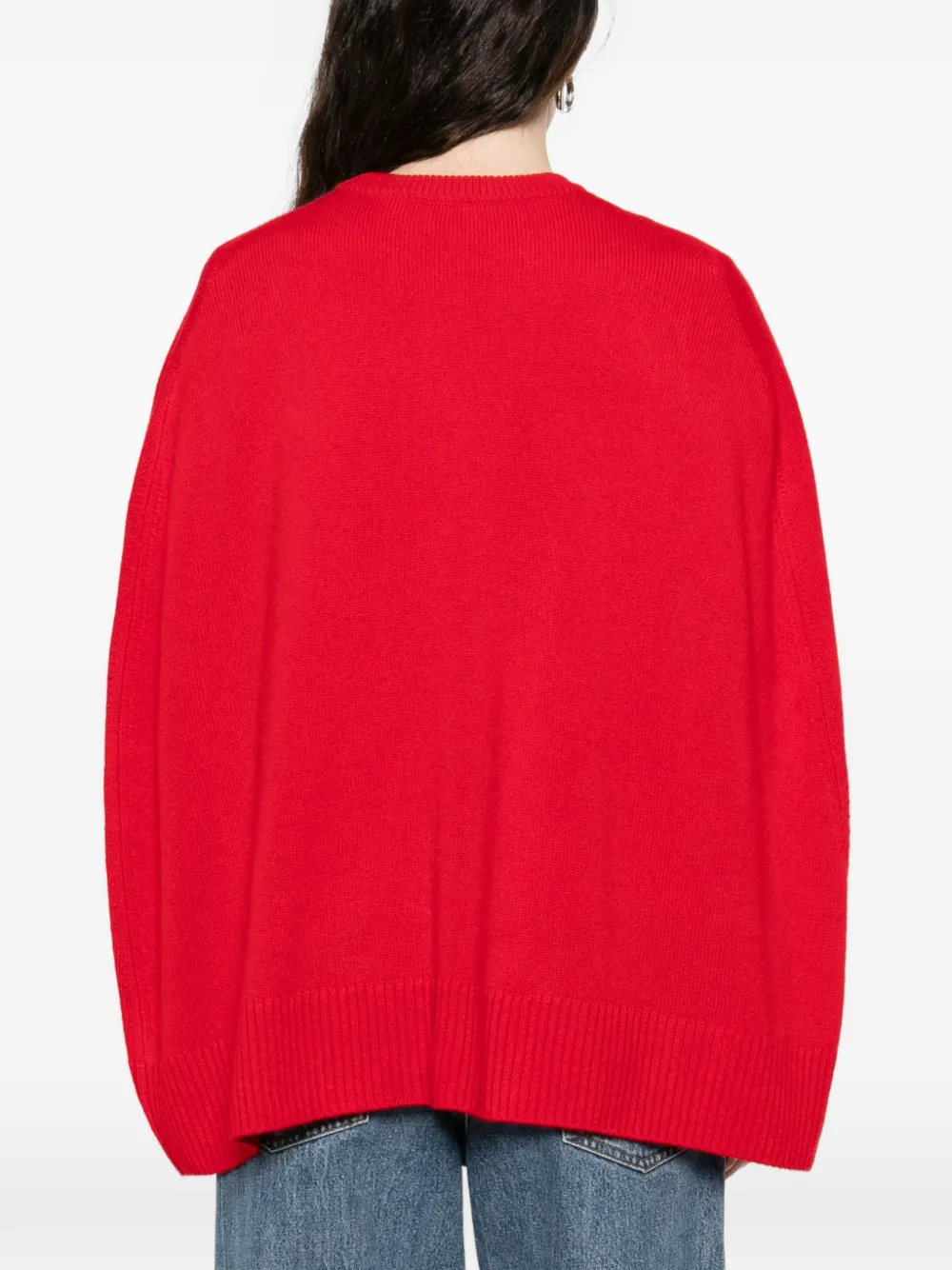 TOTEME Trui met cape en ronde hals Rood