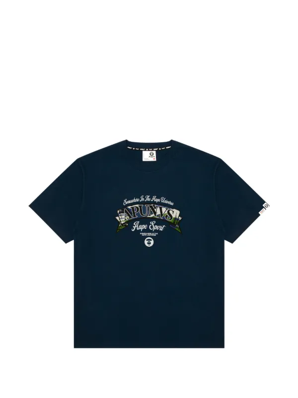 AAPE BY *A BATHING APE® graphic-print T-shirt | Blue | FARFETCH