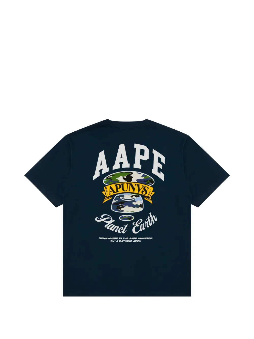 AAPE BY *A BATHING APE graphic-print T-shirt - Blauw