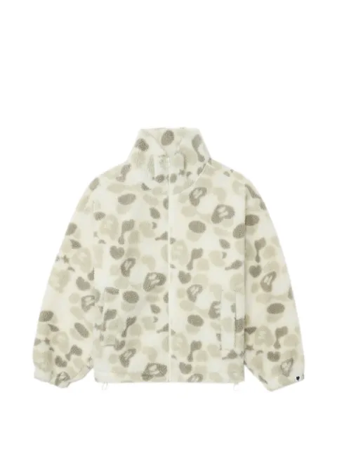 A BATHING APE® fleecejakke med tryk og lynlås