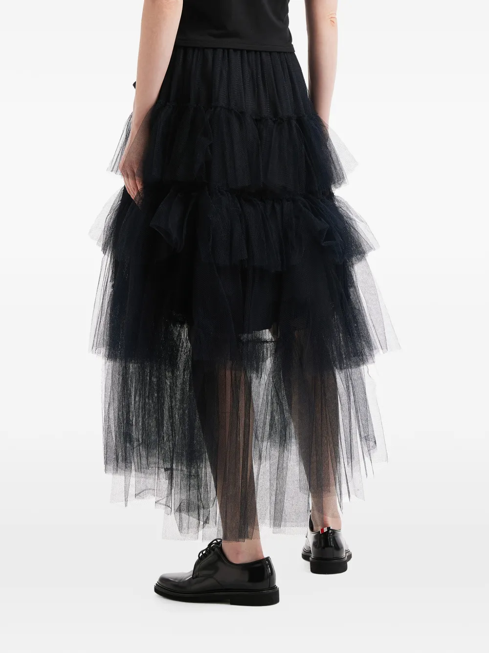 Simone Rocha Gelaagde midi-rok met lint Zwart