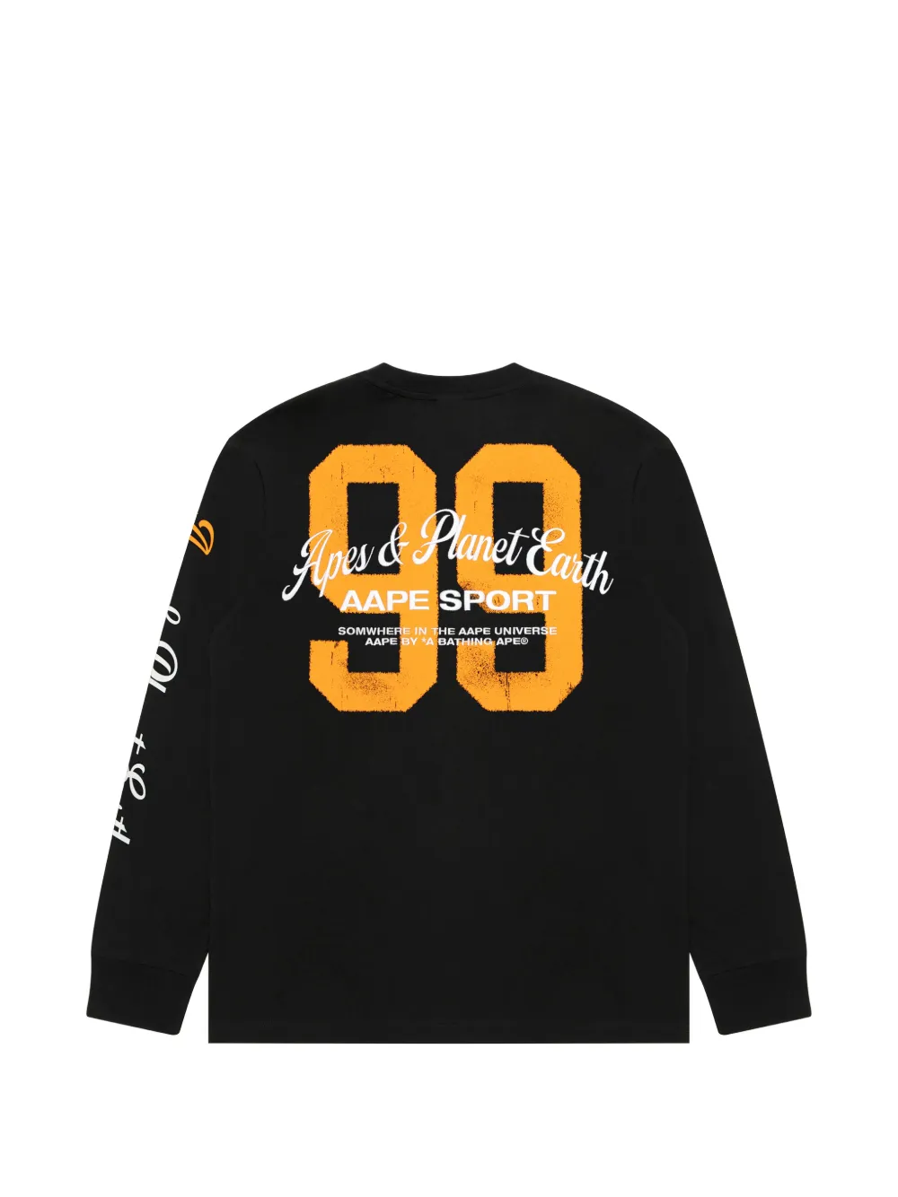 AAPE BY *A BATHING APE long-sleeve graphic T-shirt - Zwart