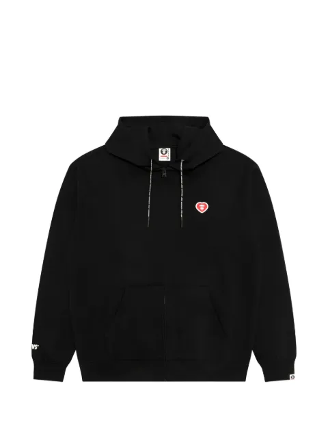 AAPE BY *A BATHING APE® zip-up heart-motif hoodie