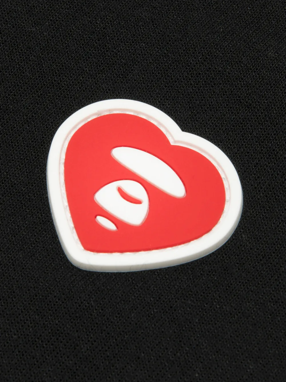 AAPE BY *A BATHING APE Hoodie met hartpatroon en rits Zwart