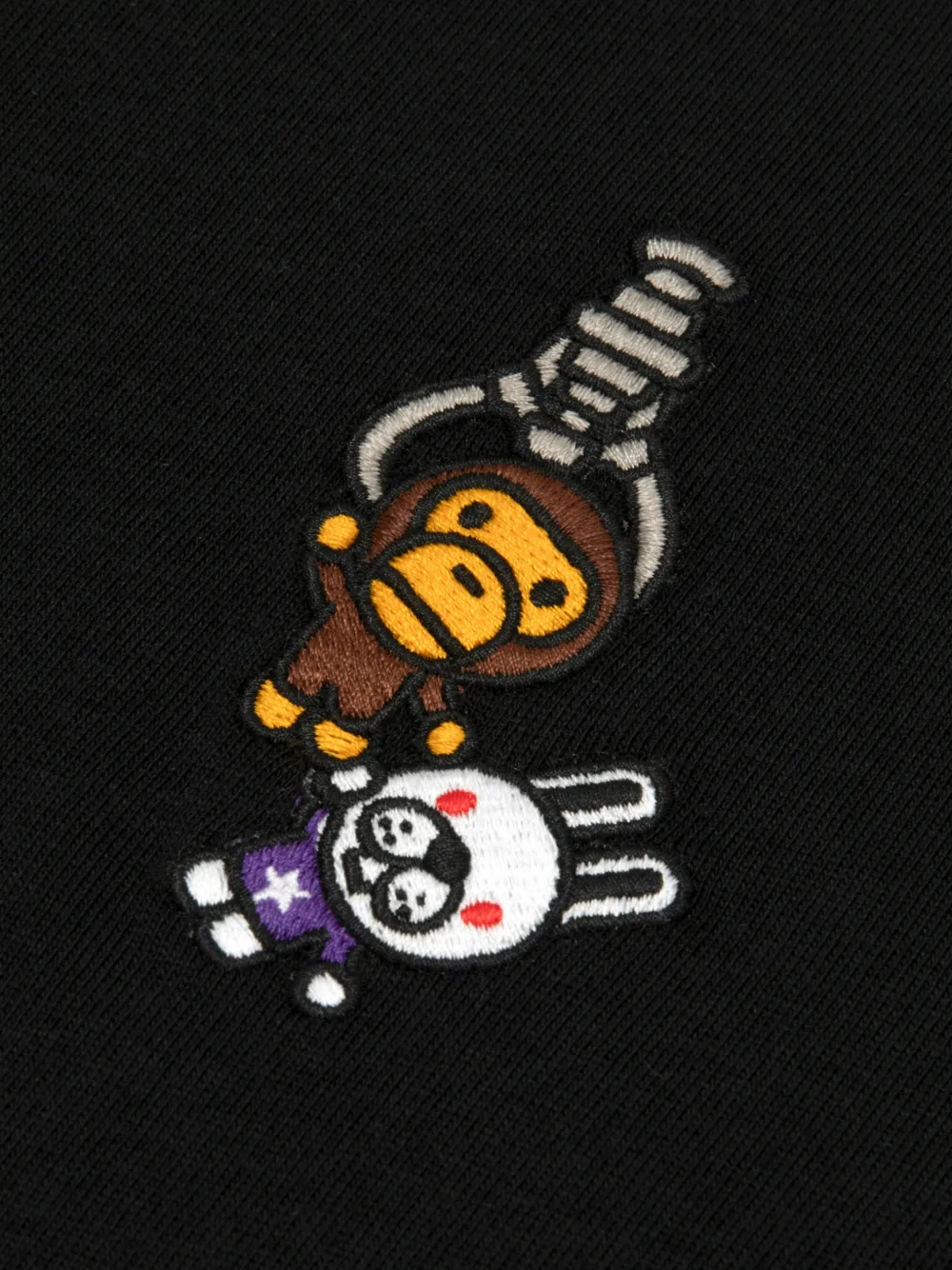 A BATHING APE T-shirt met grafische print Zwart