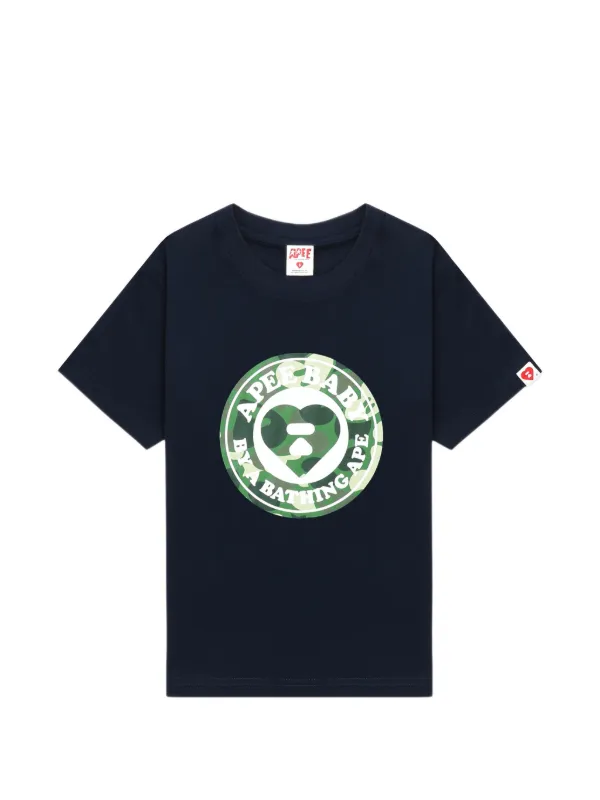 A BATHING APE® ロゴ グラフィック Tシャツ | ブルー | FARFETCH JP