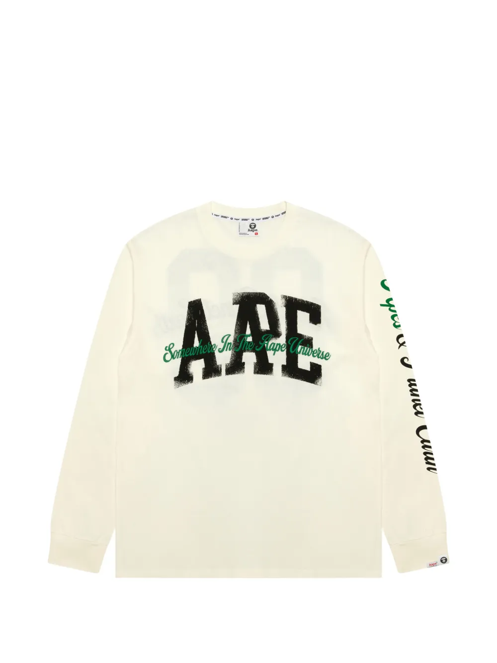 AAPE BY *A BATHING APE® long-sleeve printed T-shirt - Toni neutri