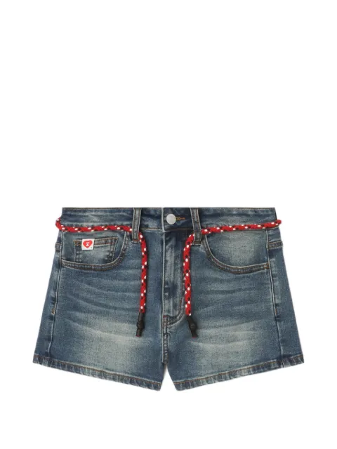 A BATHING APE® 绳结腰带牛仔短裤