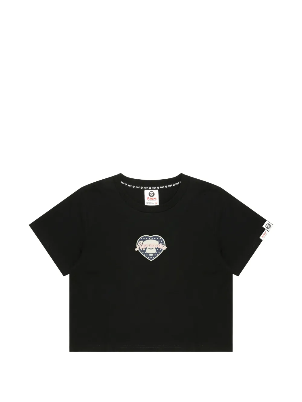 AAPE BY *A BATHING APE® heart-print T-shirt - Nero