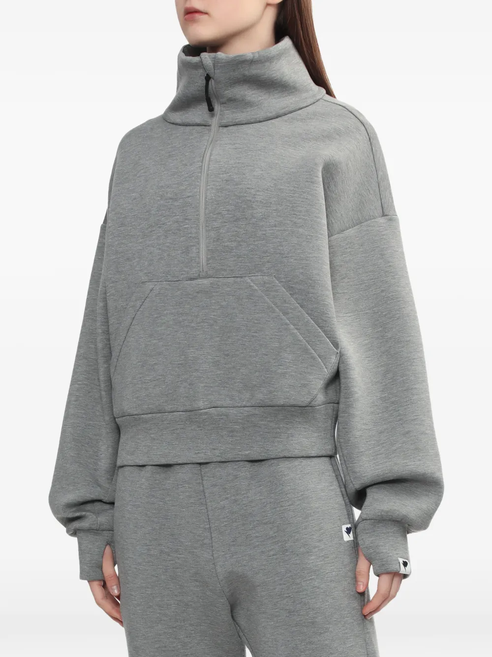  A Bathing Ape® Funnel-neck Half-zip Sweatshirt - Grey 
