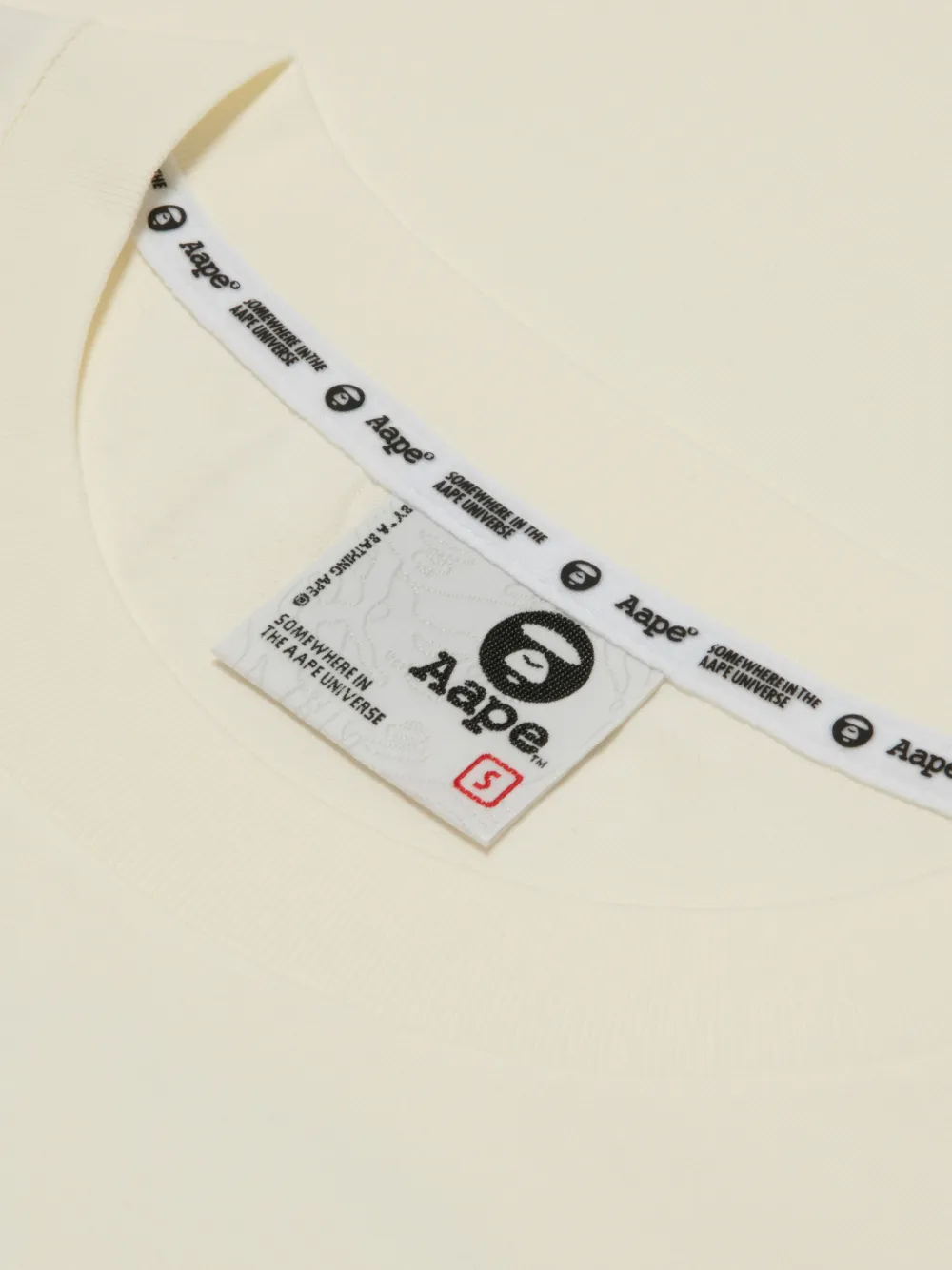  Aape By *a Bathing Ape® Graphic Crew-neck T-shirt - Neutrals 